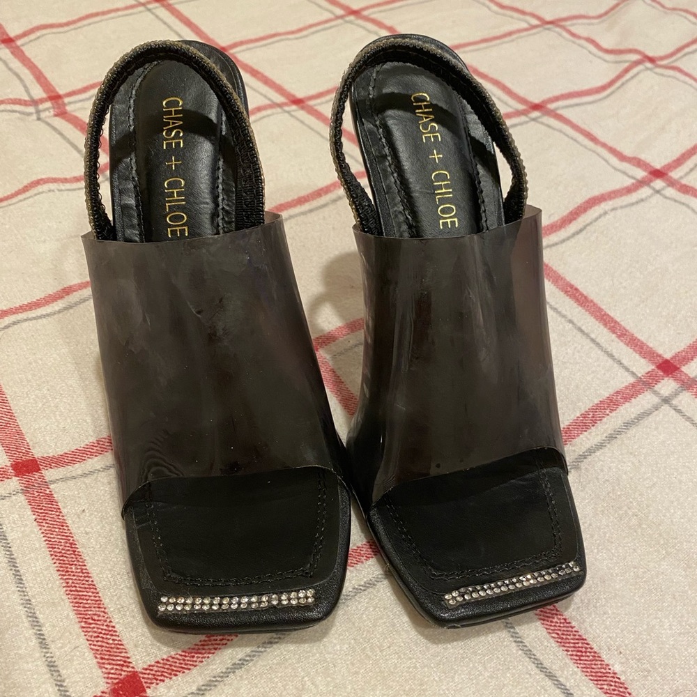 Black sling back sandal